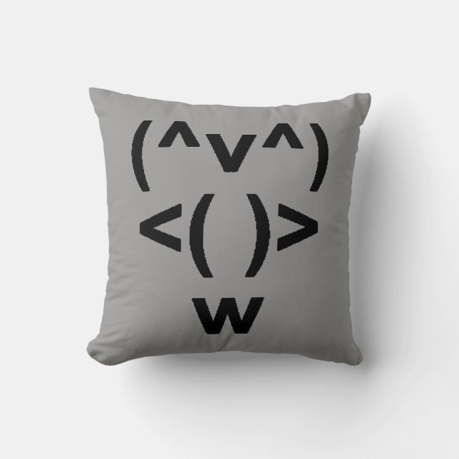 Pinguin-Computersymbol Kissen (Vorderseite)