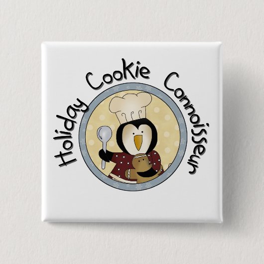 Pinguin Cookie Kenner T - Shirt und Geschenke Button (Vorderseite)