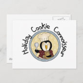 Pinguin Cookie Kenner T - Shirt und Geschenke Postkarte (Vorne/Hinten)