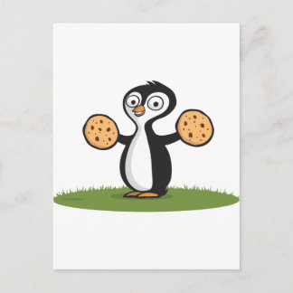 Pinguin-Cookies Postkarte