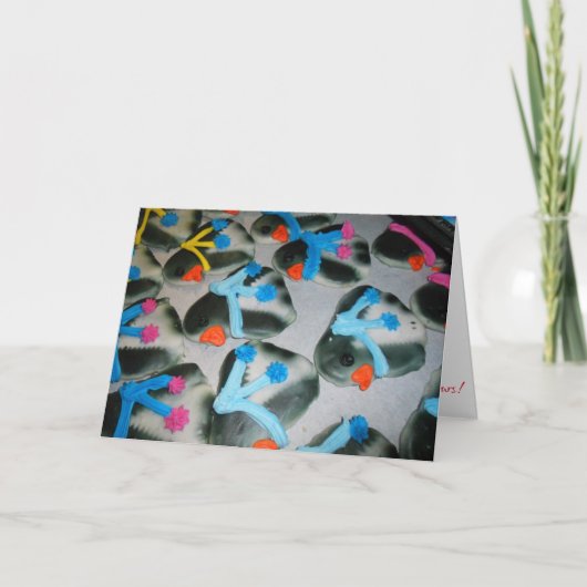 "Pinguin Cookies" Weihnachtskarte Nr. 2 Karte (Vorderseite)