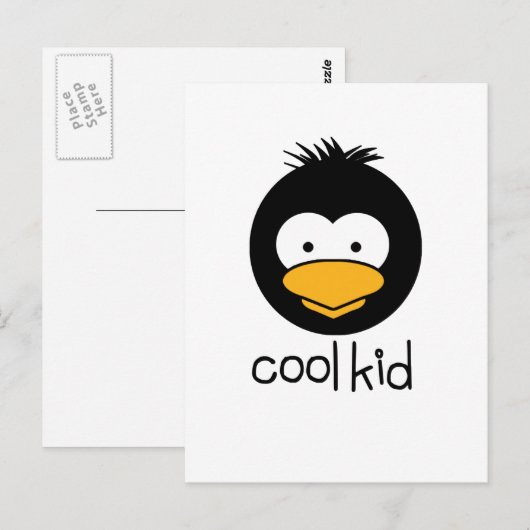Pinguin - cooles Kind Postkarte (Vorne/Hinten)