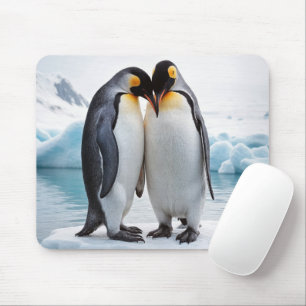 Pinguin Couple auf einem Eisberg Mousepad