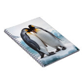 Pinguin Couple auf einem Eisberg Notizblock (Rechte Seite)