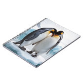 Pinguin Couple auf einem Eisberg Notizblock (Linke Seite)