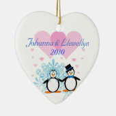 Pinguin Couple Christmas Ornament (Rechts)