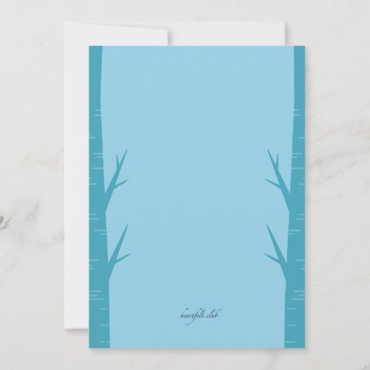 Pinguin Couples Dusche Einladung (Rückseite)