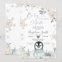 Pinguin Creamy White Snowflake Floral Baby Dusche