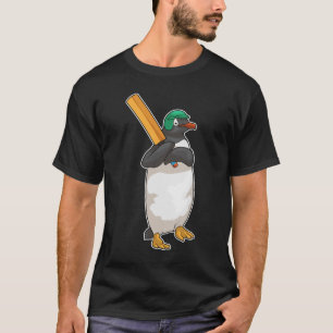 Pinguin Cricket Cricket Fledermaus T-Shirt