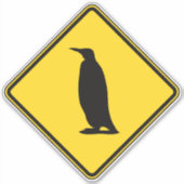 Pinguin Crossing Aufkleber (Vorderseite)