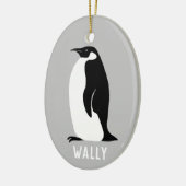 Pinguin CUSTOMIZE IT Schwarz-weiß Grau Keramik Ornament (Links)