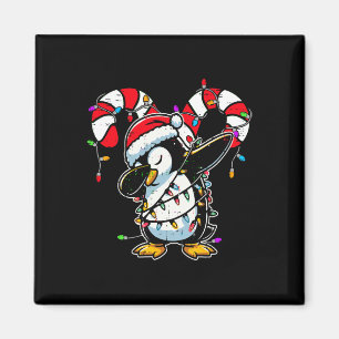 Pinguin Dab Weihnachten Zuckerstange Winter Kleink Magnet