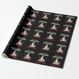 Pinguin das ist mein Weihnachts-Pajama-Shirt Geschenkpapier