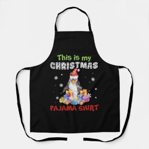 Pinguin das ist mein Weihnachts-Pajama-Shirt Schürze