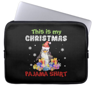 Pinguin Das ist mein Weihnachts-Pyjama-Shirt Laptopschutzhülle