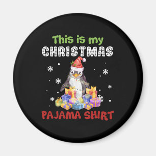 Pinguin Das ist mein Weihnachts-Schlafanzug-Hemd Magnet