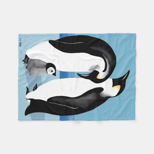 Pinguin-Decken Fleecedecke (Vorderseite (Horizontal))
