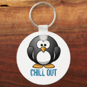 Pinguin (den Text anpassen) Schlüsselanhänger (Vorderseite)