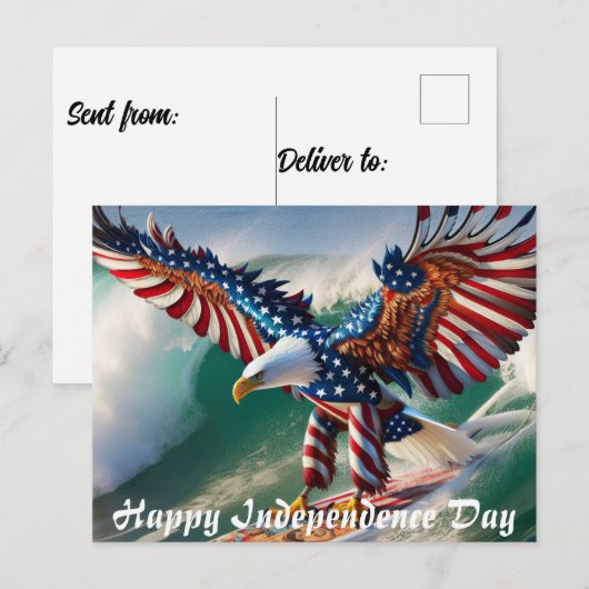 Pinguin der Antarktis Postkarte (Vorne/Hinten)