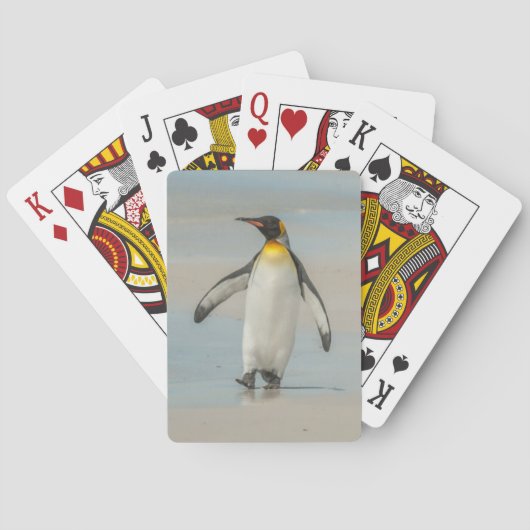 Pinguin, der auf den Strand geht Spielkarten (Rückseite)