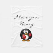 Pinguin der Liebe Blanket Fleecedecke (Vorderseite)