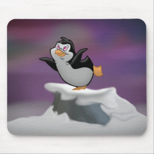 Pinguin, der Mousepad träumt