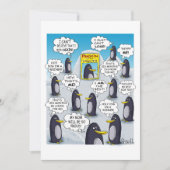 Pinguin des Monats. Feiertagskarte (Vorderseite)