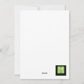 Pinguin des Monats. Feiertagskarte (Rückseite)