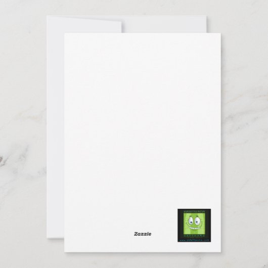 Pinguin des Monats. Feiertagskarte (Rückseite)