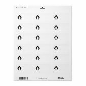 Pinguin-Design-Adressetikett Adressaufkleber (Vorne)