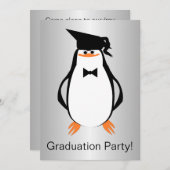 Pinguin Design Graduation Party Einladung (Vorne/Hinten)