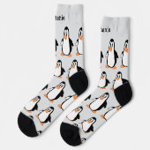 Pinguin-Design individuell Socken (Linkes Detail)