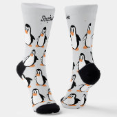 Pinguin-Design individuell Socken (Gewinkelt)