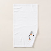 Pinguin-Design monogrammiert Badhandtuch Set (Handtuch)