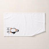 Pinguin-Design monogrammiert Badhandtuch Set (Handtuch)