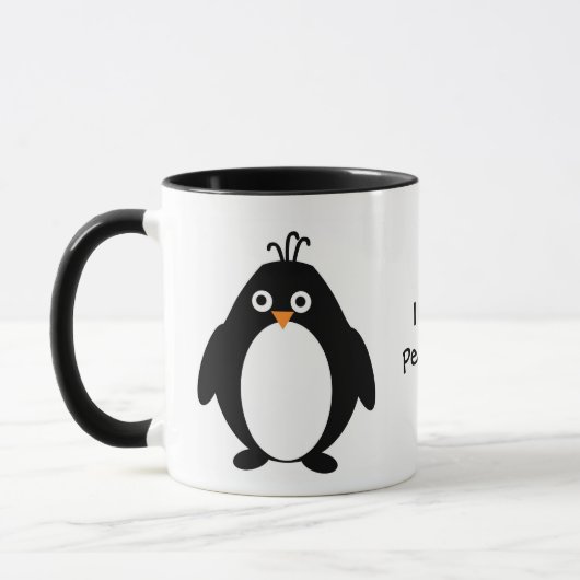 Pinguin Design Personalisiert Tasse (Links)