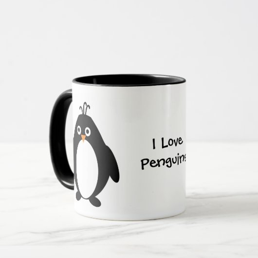 Pinguin Design Personalisiert Tasse (Vorderseite Links)
