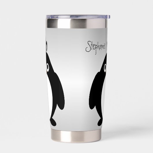 Pinguin Design Personalisiert Thermobecher (Links)