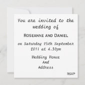 Pinguin Design Wedding Einladung (Rückseite)