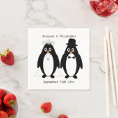 Pinguin Design Wedding Serviette (Beispiel)