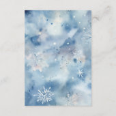 Pinguin Diaper Raffle Card - Winterthema Begleitkarte (Rückseite)