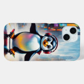 Pinguin Digital Art Malerei Cool Case-Mate iPhone Hülle (Rückseite (Horizontal))