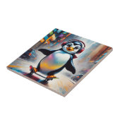 Pinguin Digital Art Malerei Cool Fliese (Seite)