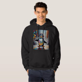 Pinguin Digital Art Malerei Cool Hoodie (Vorne ganz)