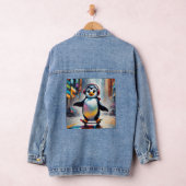Pinguin Digital Art Malerei Cool Jeansjacke (Hangar)