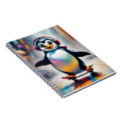 Pinguin Digital Art Malerei Cool Notizblock (Rechte Seite)