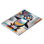Pinguin Digital Art Malerei Cool Notizblock (Linke Seite)