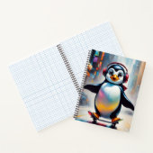 Pinguin Digital Art Malerei Cool Notizblock (Innenseite)