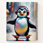 Pinguin Digital Art Malerei Cool Notizblock (Rückseite)