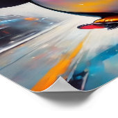 Pinguin Digital Art Malerei Cool Poster (Ecke)